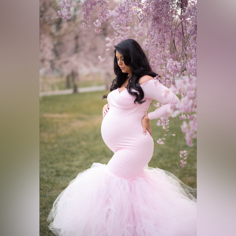 Anyuta Couture light pink maternity gown